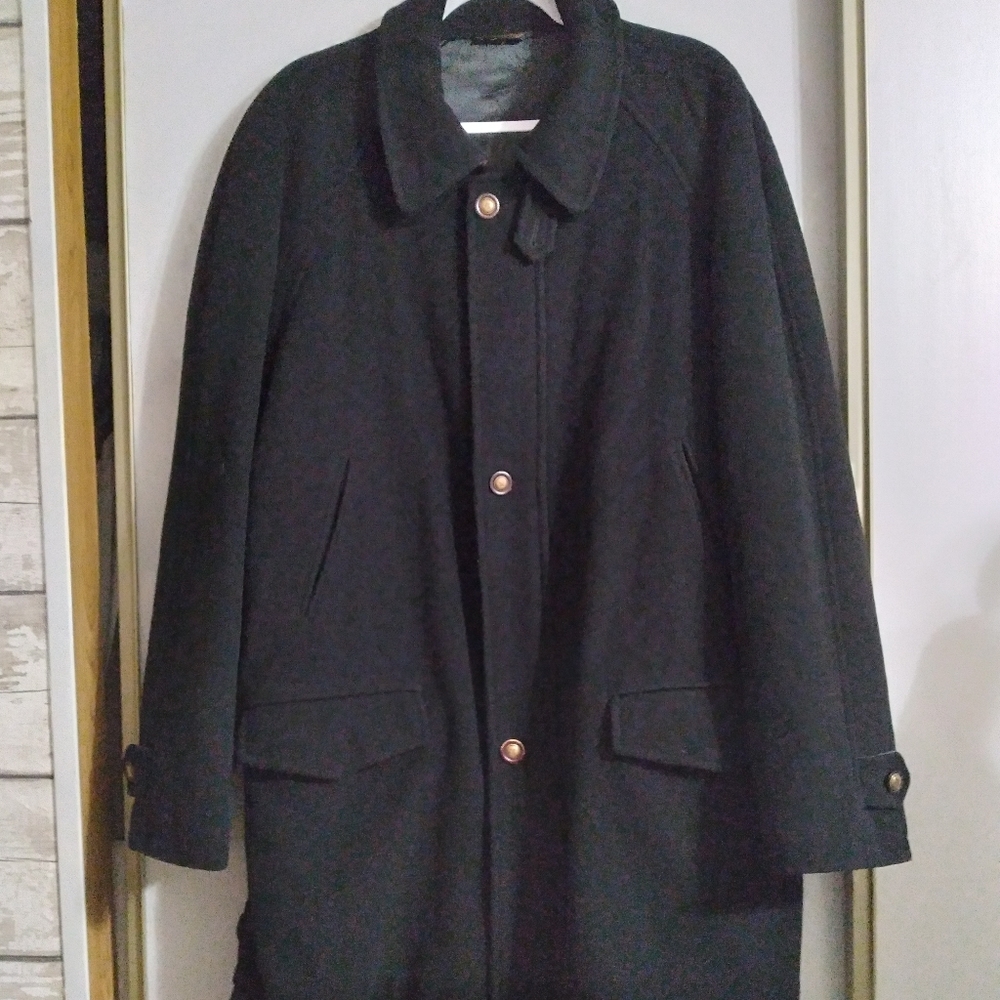 Battaglia Vintage Wool Cashmere Lined Classic Coat